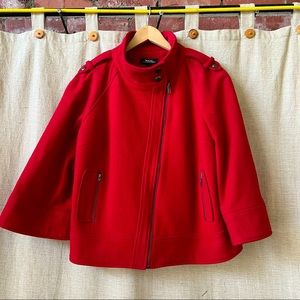 Tribal stunning! Front zip 3/4 sleeve wool jacket 10